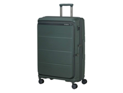 Maleta de viaje grande Samsonite Paralux HS de 75 cm con 4 ruedas extensibles, verde, 105 l