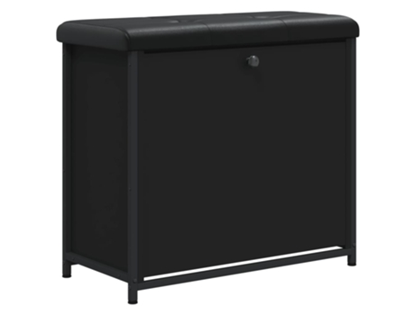 Banco zapatero VIDAXL con cajón abatible negro (62x32x56 cm)
