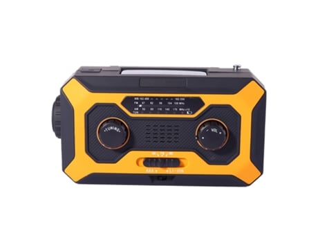 Radio Meteorológica De Emergencia, 2000 Mah Radio Portátil Solar Con Manivela Am/Fm, Alarma Sos Con Linterna ELKUAIE