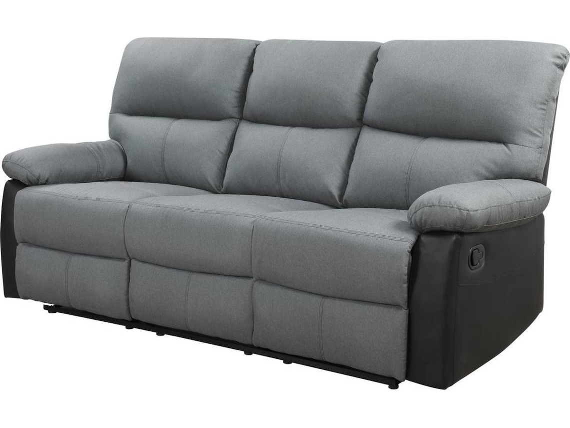 Sofá HABITAT ET JARDIN  Lincoln  3 Plazas Negro (190x92x95 cm - Sintético)