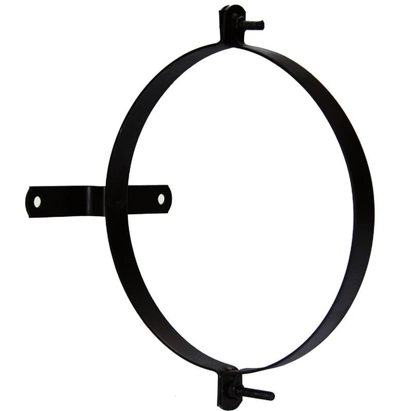 Abrazadera para tubo estufa vitrificada con soporte 200 mm. (2 piezas)
