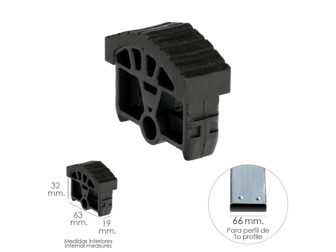Contera Para Escalera Pronor 2 Tramos Con 10+10 Peldaños ( Perfil 66 mm) WOLFPACK LINEA PROFESIONAL