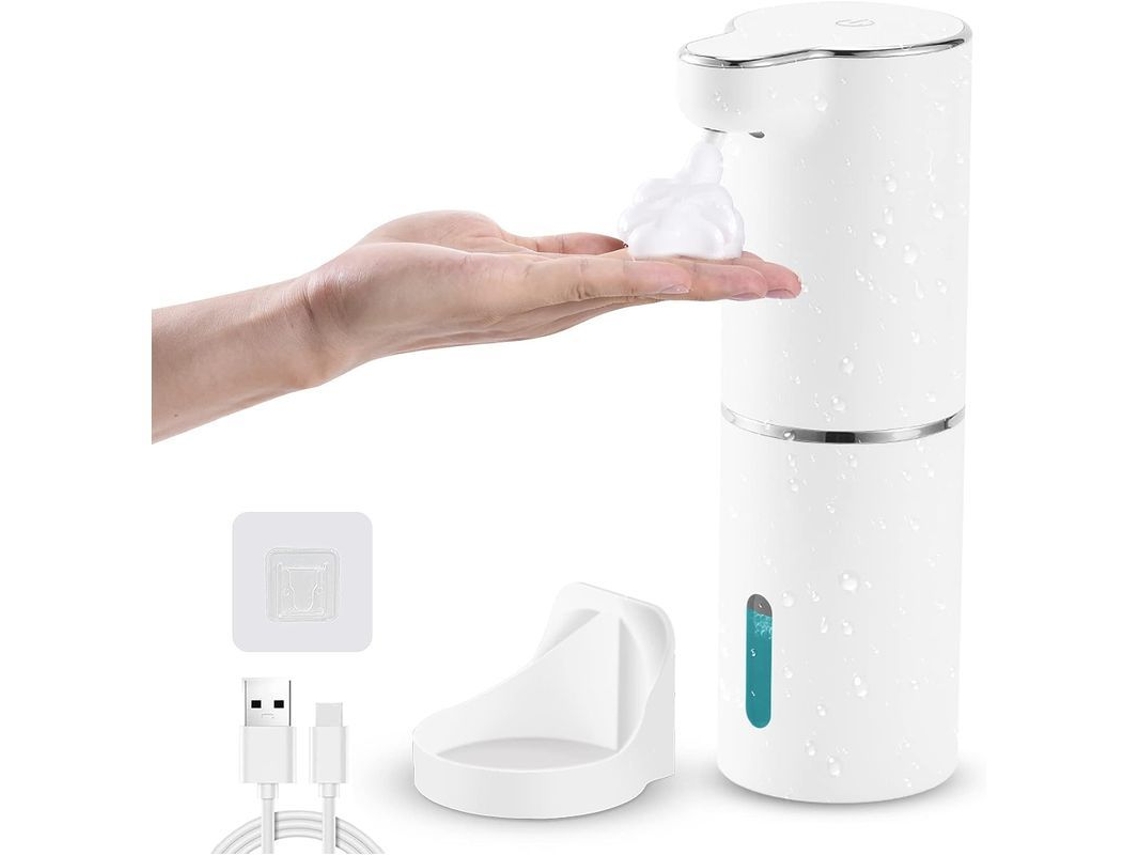 2026-linjou Dispensador De Jabón Automático Espumoso, Sin Toque, Montaje En Pared, Blanco