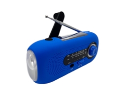 Rádio Meteorológico Solar De Emergência 2000mah Manivela Portátil Rádio Am/fm /azul GERTIZ