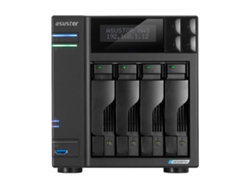 Torre Asustor NAS de 4 bahías, núcleo cuádruple, 2.0 GHz, dos puertos, 2.5 GB, 4 GB de RAM, DDR4