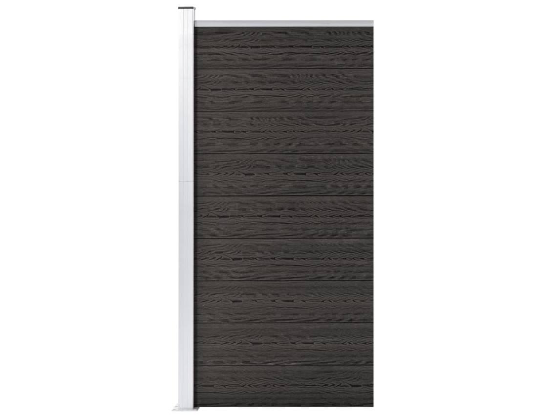 Panel de valla de 95 x 186 cm, WPC, gris, DKD, decoración del hogar