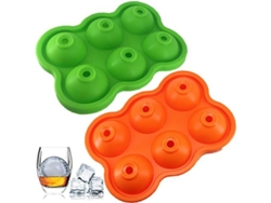 Bandeja de silicona para cubitos de hielo con tapa, 2 unidades, 45 mm de largo, apta para lavavajillas, multiusos, libre de BPA.