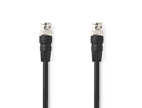 BNC Video Cable BNC Male BNC Male Nickel Plated 75 Ohm 5.00 m Round PVC Black Label NEDIS