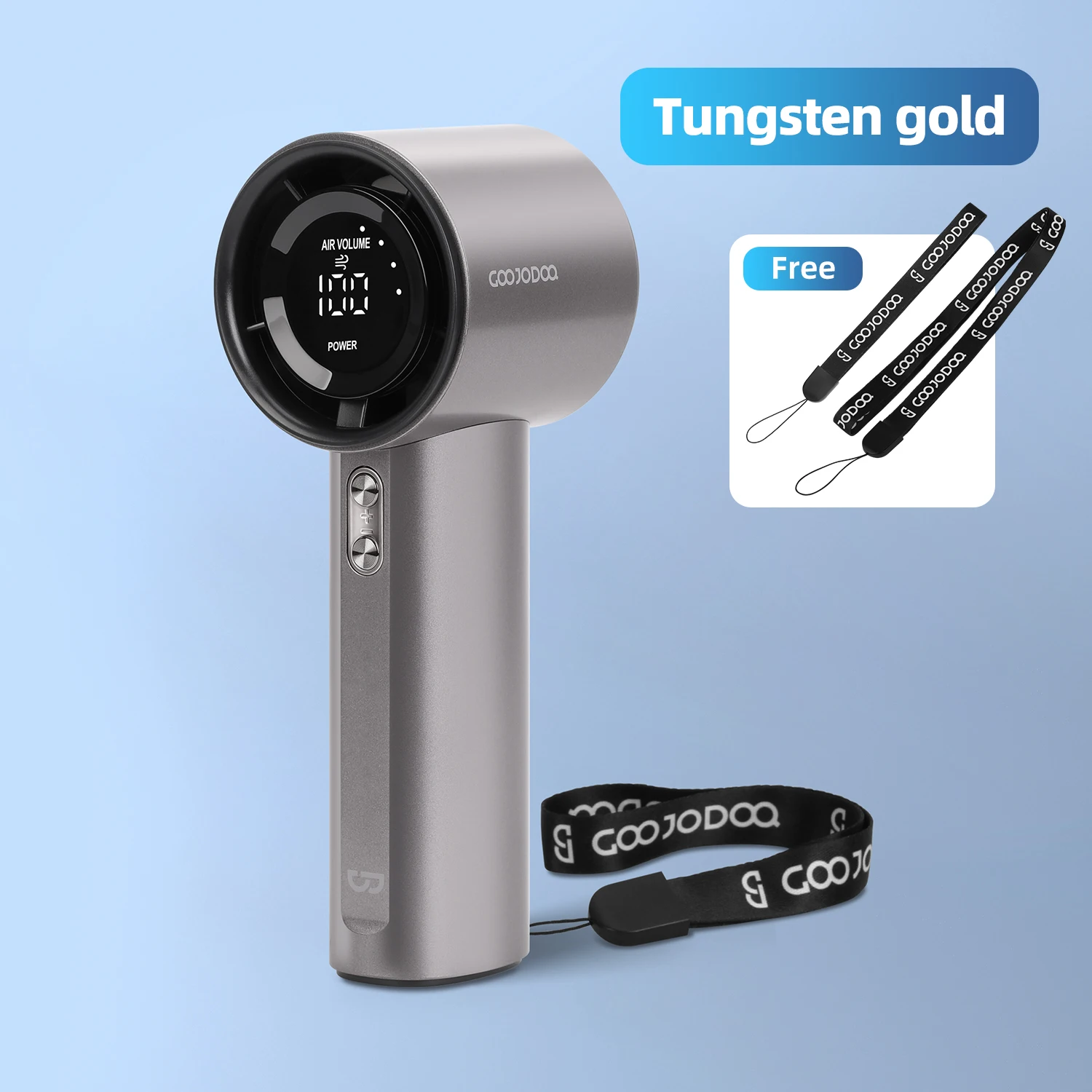 Ventilador plegable mini MDUG con sensor táctil y control de velocidad.