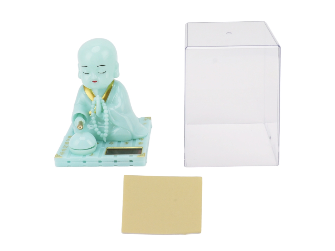 2026-figura De Monje Pequeño Solar Nodding Buda Chino Estatua Ornamento Para Coche O Hogar