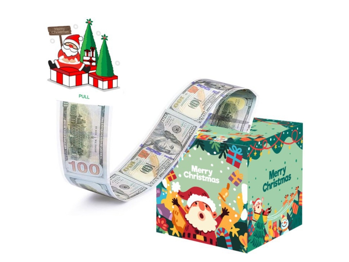 Caja de regalo navideña para dinero, organizador de dinero DIY con 50 bolsas transparentes Aeuzwr (estilo 14)