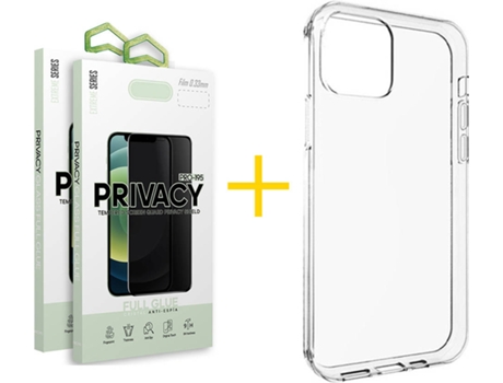 Carcasa + 2 Protectores de Pantalla para iPhone 12 Mini SKYHE Transparente Claro