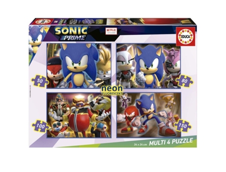 Puzzles 2D EDUCA multi Sonic neón (Edad Mínima Recomendada: 6 años)