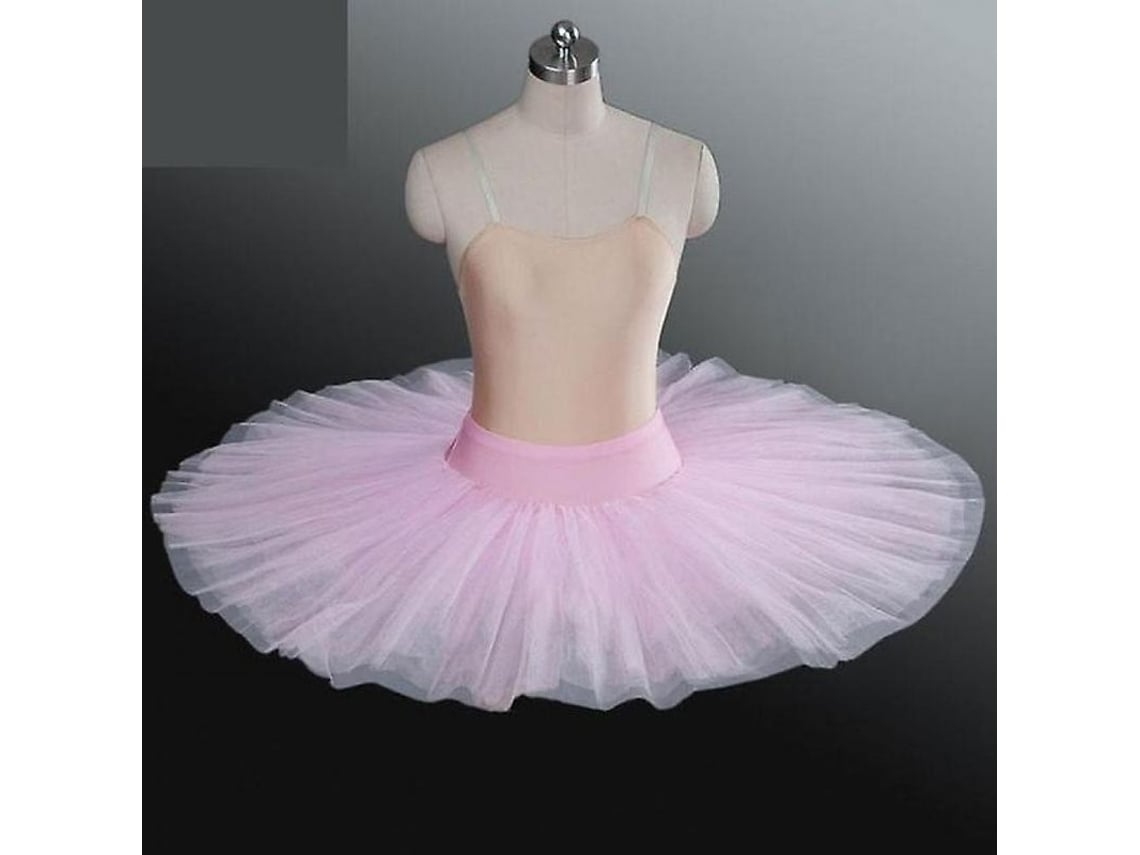 2026-6551-tutu Profesional Platero Blanco Rojo Negro Para Mujer Danza Ballet Adulto Falda Con Calzón 5 Capas Tallas S-xxl S Rosa