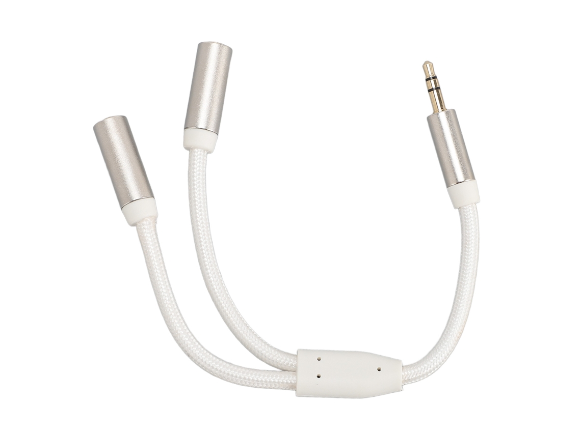 Divisor De Auriculares De 3,5 Mm, 1 Macho A 2 Hembras Estéreo, Antiinterferencias, Con Conector Chapado En Oro.