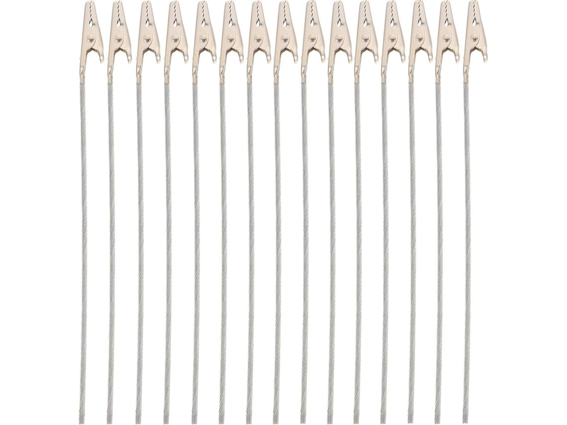 50 Pinzas Cocodrilo Metal Plateado Fotos Notas Soportes Resistentes Deformables Decoración Fiestas Paquete No
