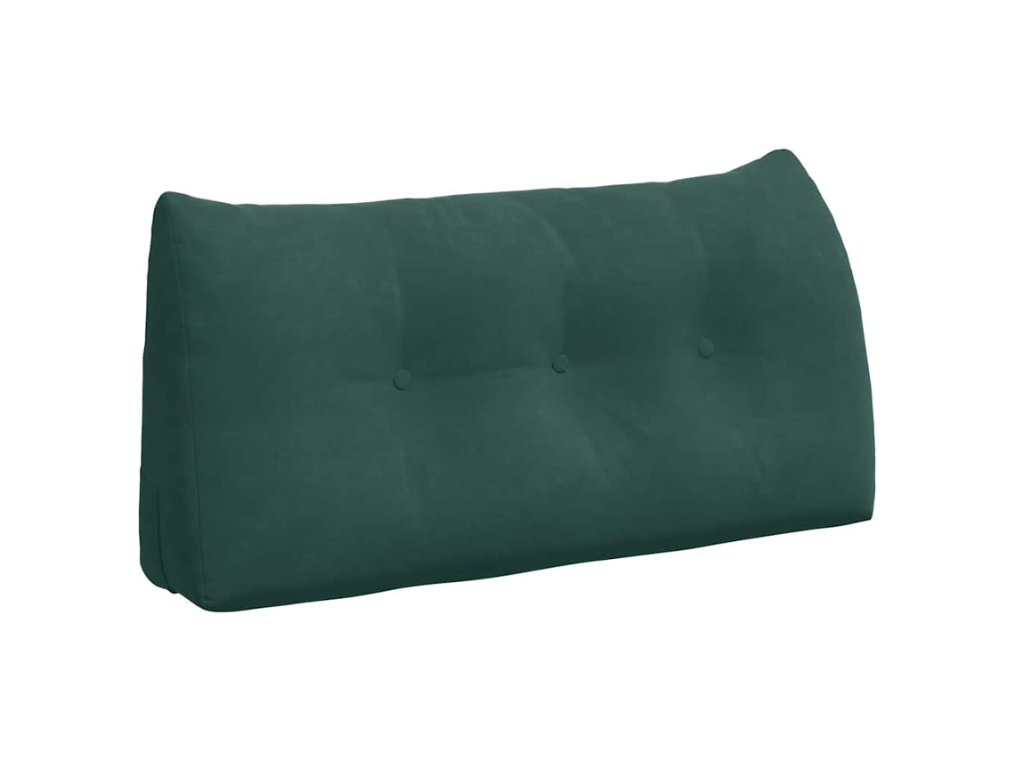 Cojín De Espalda Verde Oscuro 100 X 24 X 50 Cm Terciopelo