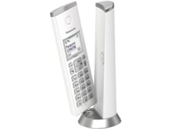 Teléfono fijo vertical PANASONIC KX-TGK210 blanco — Inalámbrico | Altavoz | Hasta 18 h en conversación