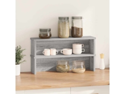 Maison Exclusive - Estantes De Cocina Apilables 2 Uds Gris Sonoma 60x15x16 Cm