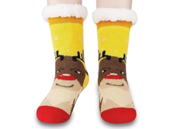Calcetines De Pantufla Mujer Antideslizantes Navideños Suaves Y Calientes Para Mamá Talla Uk 2.5-5