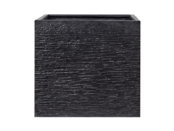 Vaso Beliani Paros De Óxido De Magnésio Preto 50x50x46