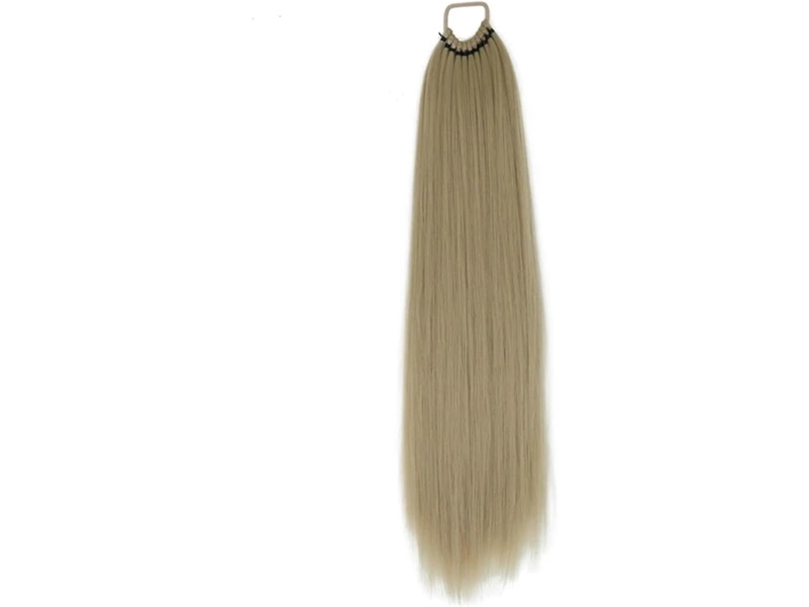 Postizos Para Moño, Extensiones De Cabello Sintético Largo Y Liso En Coleta Con Banda