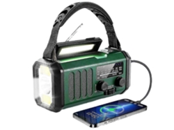 Radio de emergencia solar GOKOCO 25 26 con manivela y linterna.