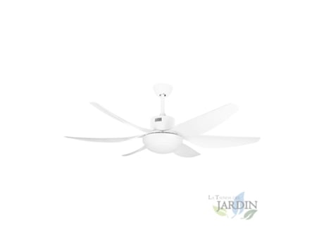 Ventilador Techo SUINGA 6 Aspas Abs Luz Led 3 Tonos 5 Velocidades Temporizador