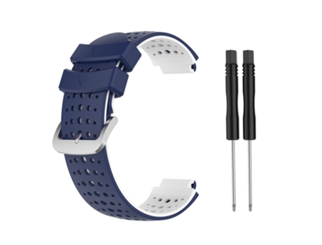 Correa de Silicona dos colores para Garmin Forerunner 735XT 620 630 220 230 235 - azul/blanco