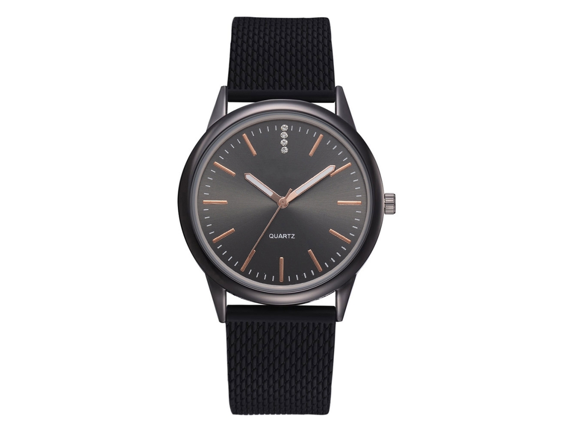 Reloj De Pulsera Informal Para Mujer Vansvar De Piel Sintética Con Esfera Redonda Y Movimiento De Cuarzo (azul)