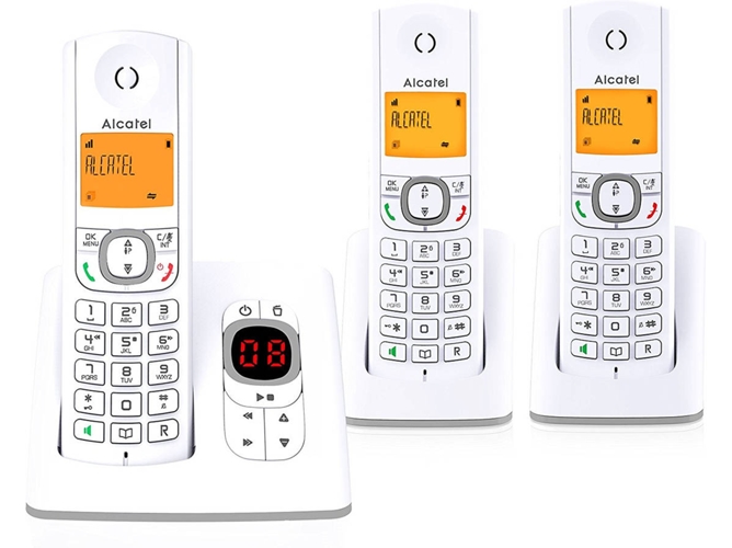 Teléfono fijo Sin Cable ALCATEL F530 gris, blanco