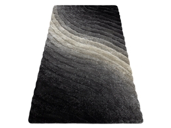 Alfombra Moderno Flim 006-B1 Lanudo, Olas - Structural Gris (80 x 150 cm)