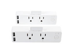Enchufe Inteligente Wifi Con Control Por Voz Y Doble Puerto Usb Para Google Alexa (enchufe Estadounidense, 100-240 V)