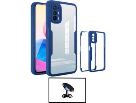 Kit Carcasa + Soporte Magnético Oppo A94 5G G4M Azul Oscuro