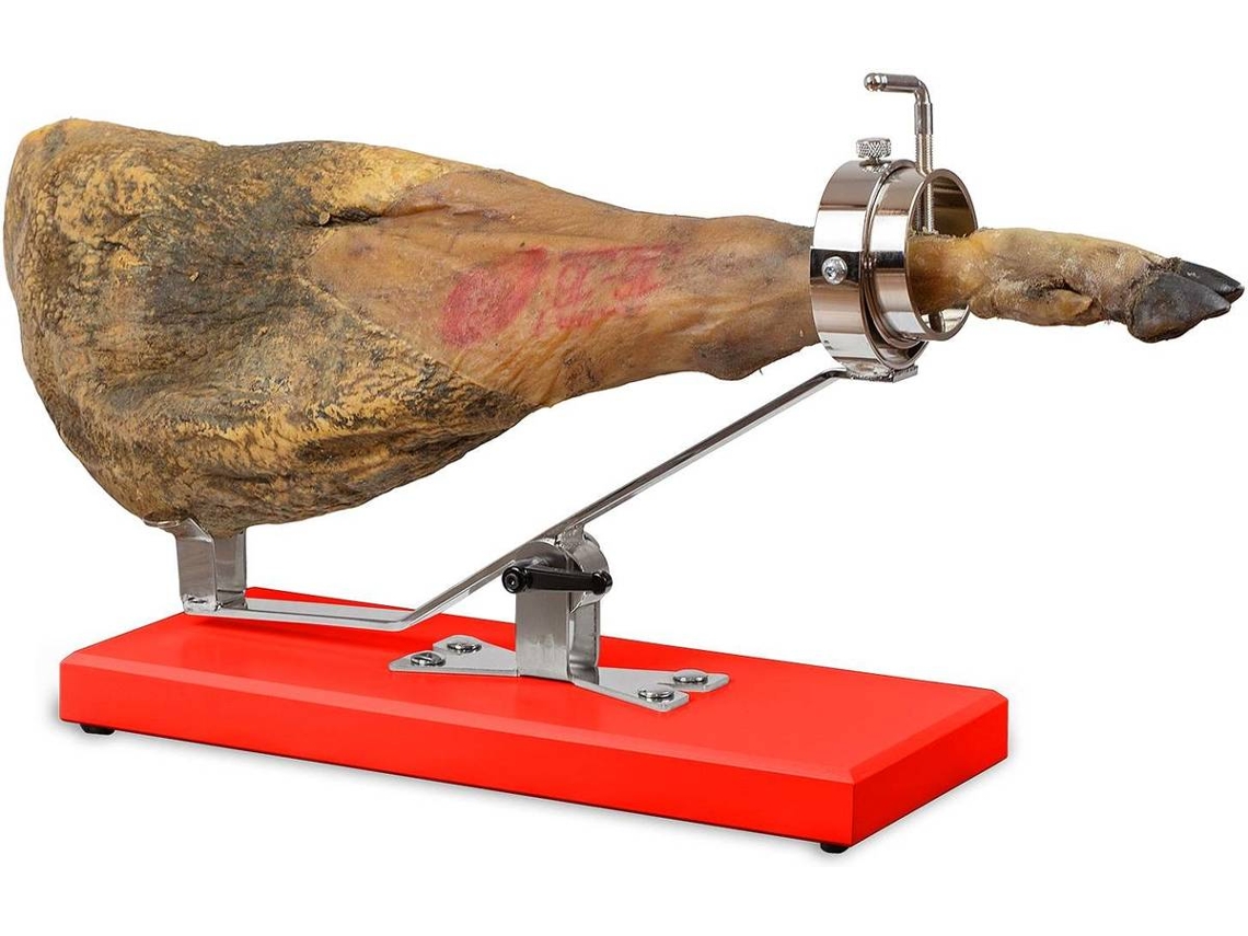 Soporte Jamonero BELLO (Rojo - Madera - 50x20x34 cm)