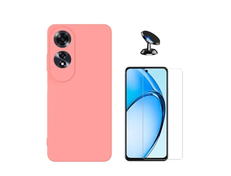 Funda Clearglass Carro Compativel para Oppo Oppo A60 PHONECARE Rosa
