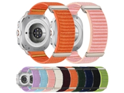 Correa de nailon con cierre de velcro y estampado de montaña de dos secciones para Samsung Galaxy Watch Ultra 47 mm / Ultra 2025
