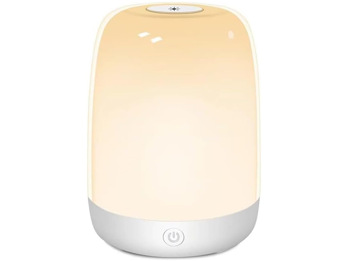 Lámpara de mesita de noche táctil, lámpara pequeña regulable de 3 vías para dormitorio, lámpara táctil para dormitorio, lámpara de mesita de noche CHRONUS