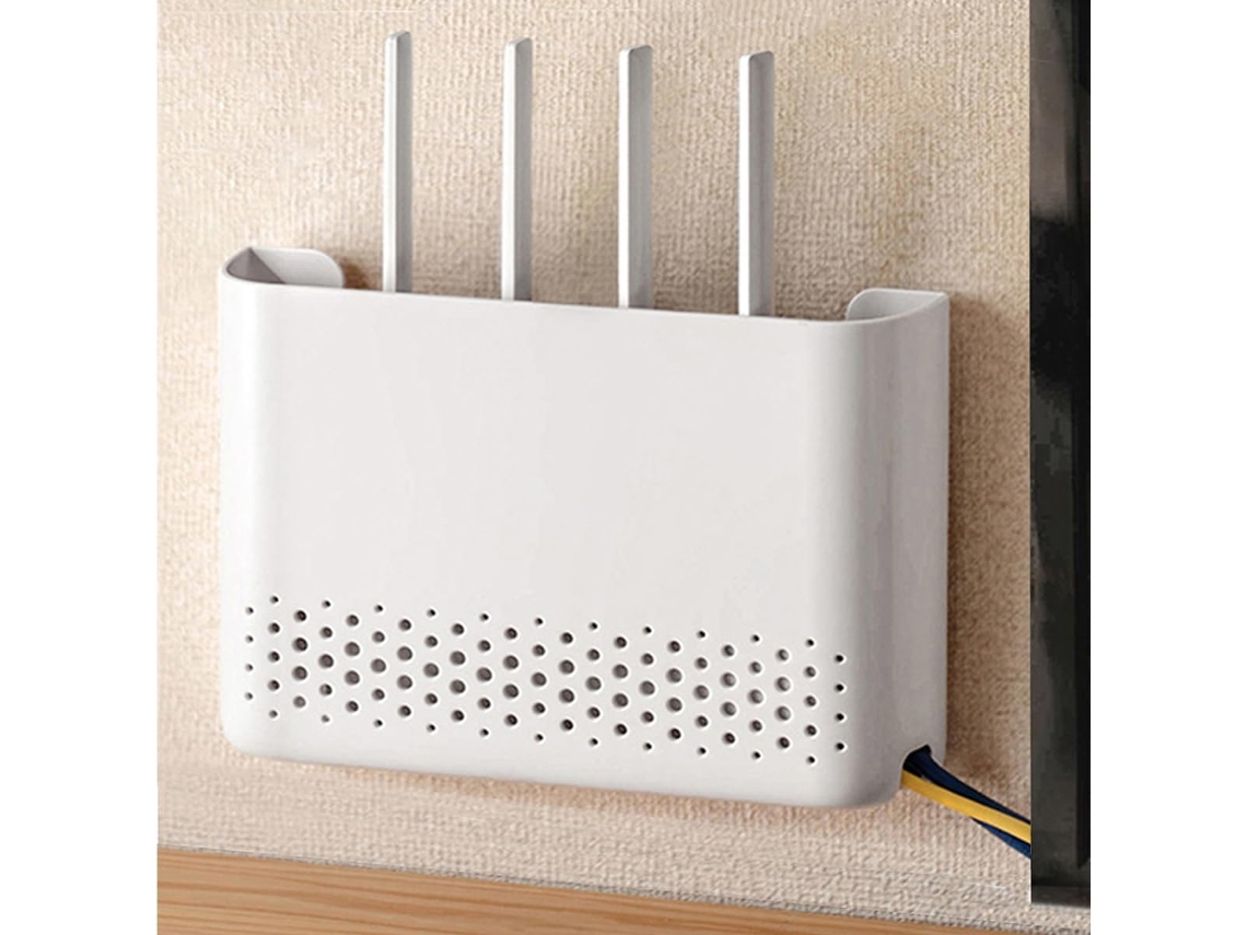 Estante Flutuante 25x5x17cm para Roteadores e Cabos na Parede ZYBLSSBB