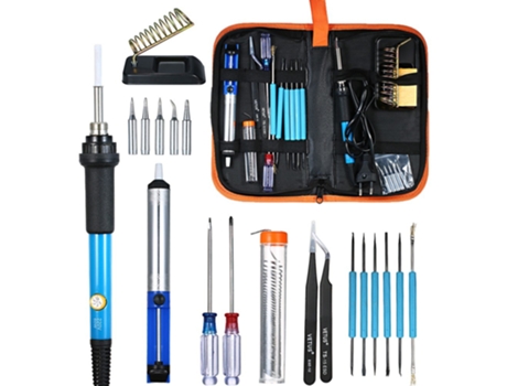 Kit de soldador electrónico de 20 piezas con herramientas de reparación electrónica de temperatura ajustable eu