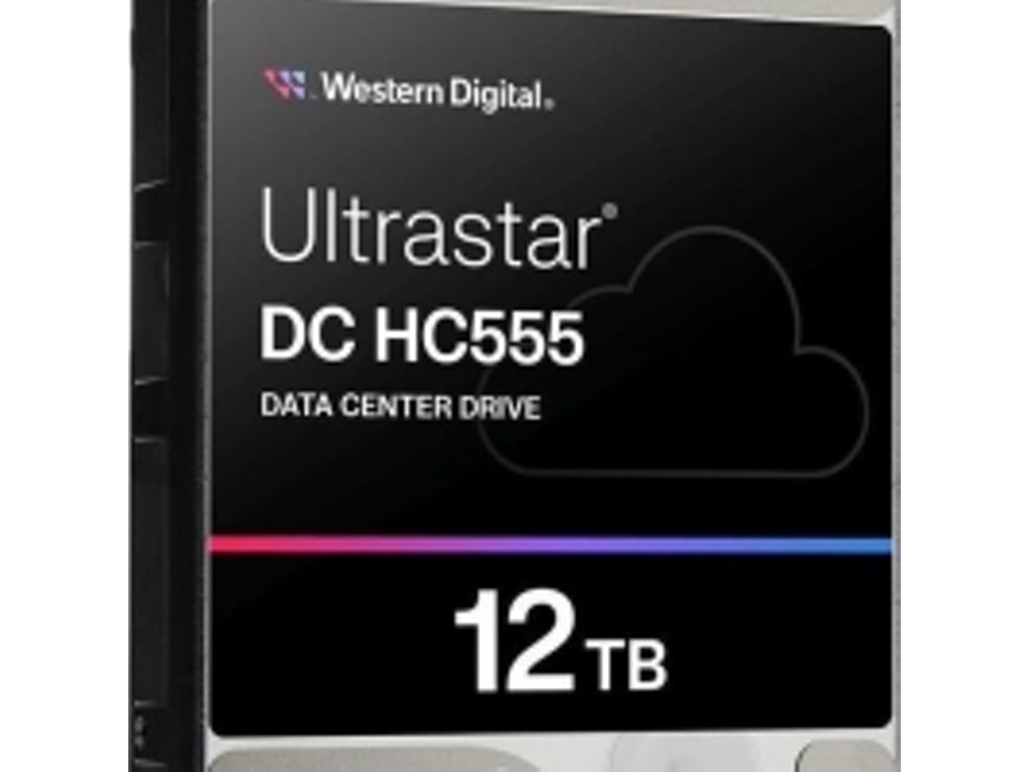 Disco duro WD Ultrastar DC HC555 para centro de datos, 12 TB, interno, 3,5", SAS, 12 Gb/s, 7200 RPM, 512 MB de memoria intermedia, Western Digital
