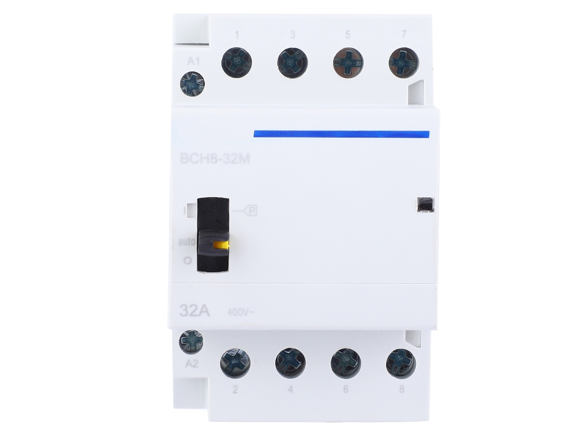 Contactor Modular De Ca Residencial Bch8-32m 4p 32a 230v Con Interruptor Manual (4nc)