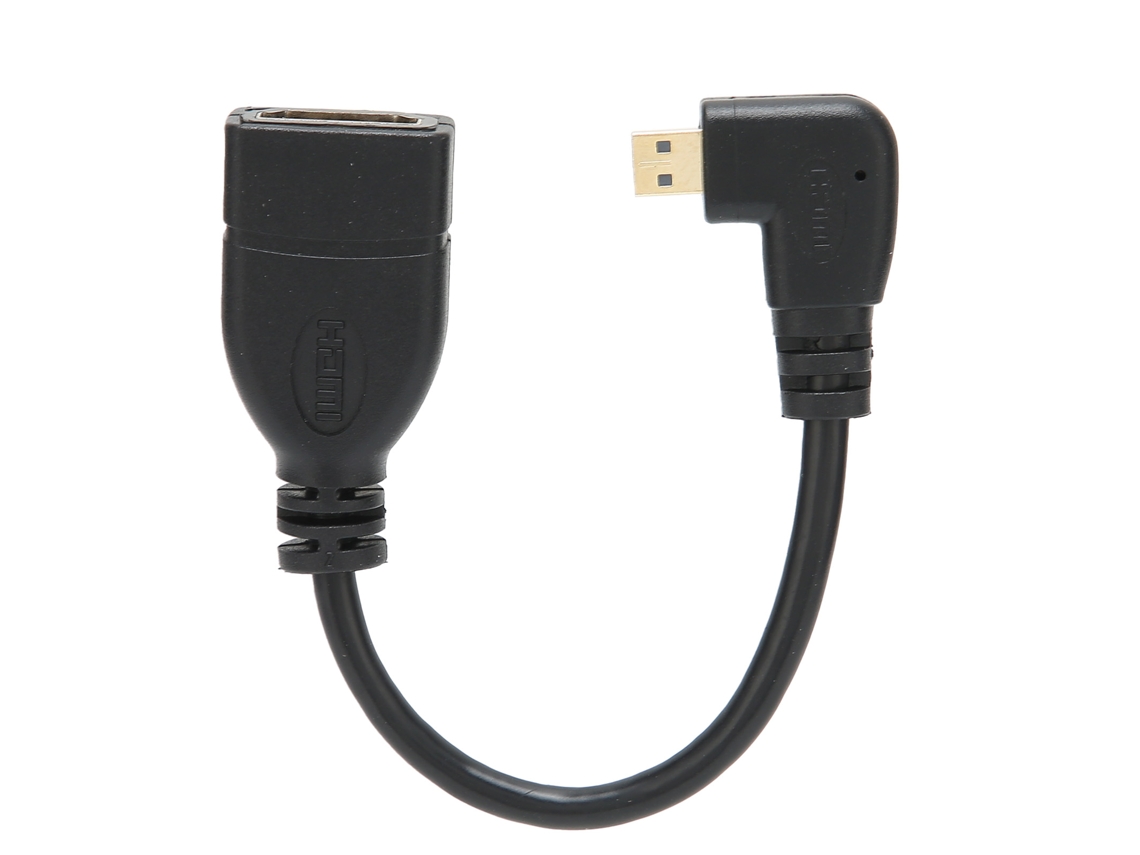 Cable Adaptador Hdmi Hembra A Macho Con Convertidor De Ángulo Izquierdo De 90 Grados, 15 Cm