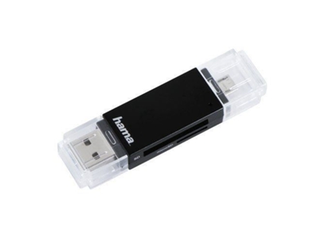 Hama Usb 2.0 Otg Basic Lector de Tarjetas SD/MicroSD - Blanco - Compatible con Android OS 4.0+ HAMA