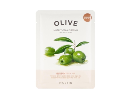 ES LA PIEL La cara Máscara Máscara Hoja fresca de oliva con 20 ml de aceite de oliva