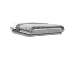 Maison Exclusive - Estructura Cama Con Luces Led Madera Gris Hormigón 120x200 Cm