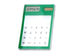 Calculadora Solar Transparente Pantalla Táctil 8 Dígitos Lcd Portátil Para Oficina Escuela Hogar Verde