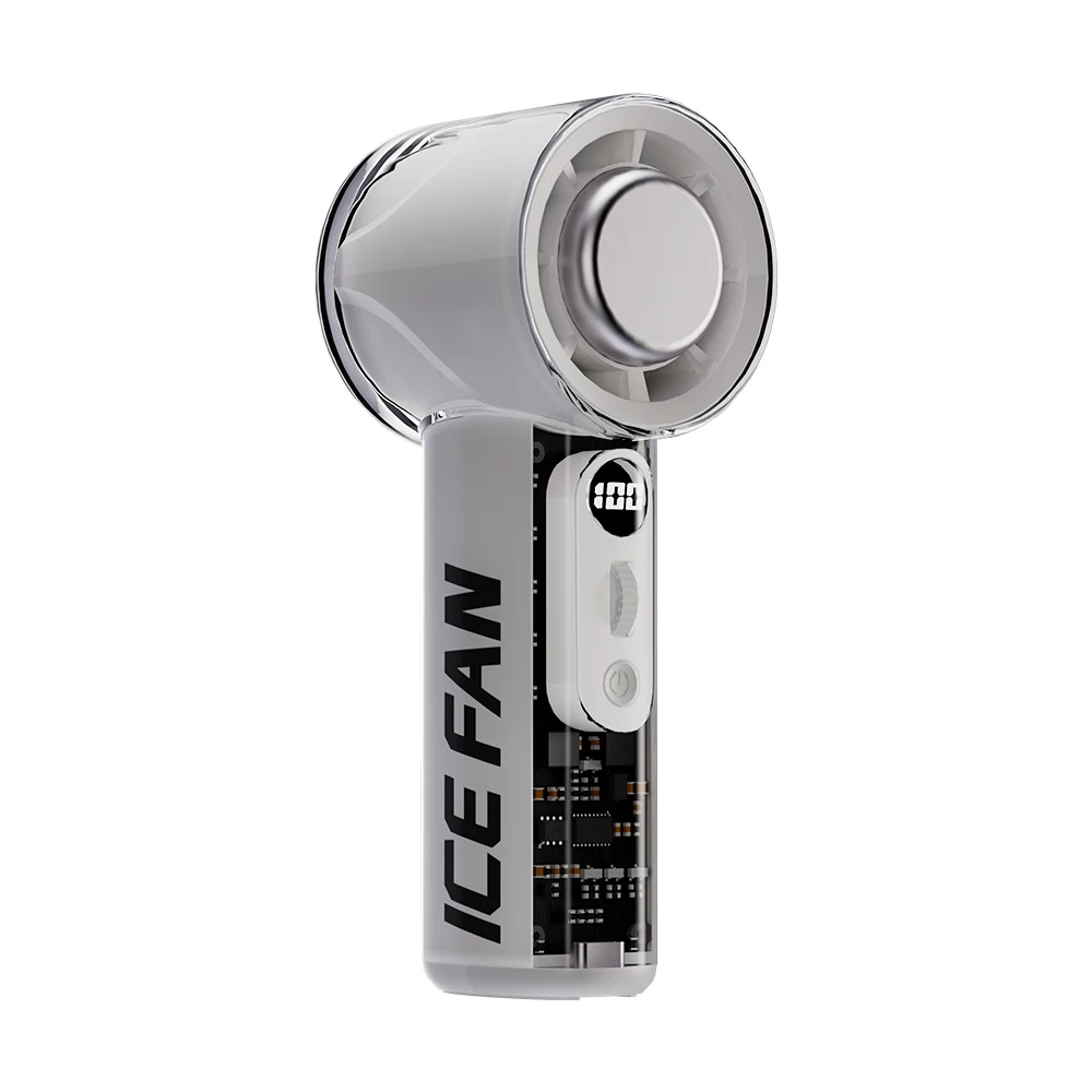 Ventilador Portátil De Alta Velocidad (blanco) Con Batería Recargable Usb De 3000 Mah.