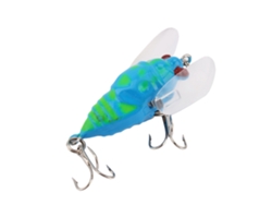 Señuelo De Pesca Con Forma De Cigarra Para Lubina Cabeza De Serpiente, Con Doble Anzuelo Y Sonidos Atractivos.