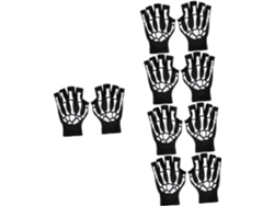 Caveira Iluminada Para Homens E Mulheres, Fantasia De Esqueleto Sem Dedos, Acessórios Para Cosplay De Festa